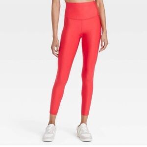 All in Motion Women's Effortless Support High-Rise 7/8 Leggings Red XS NWT